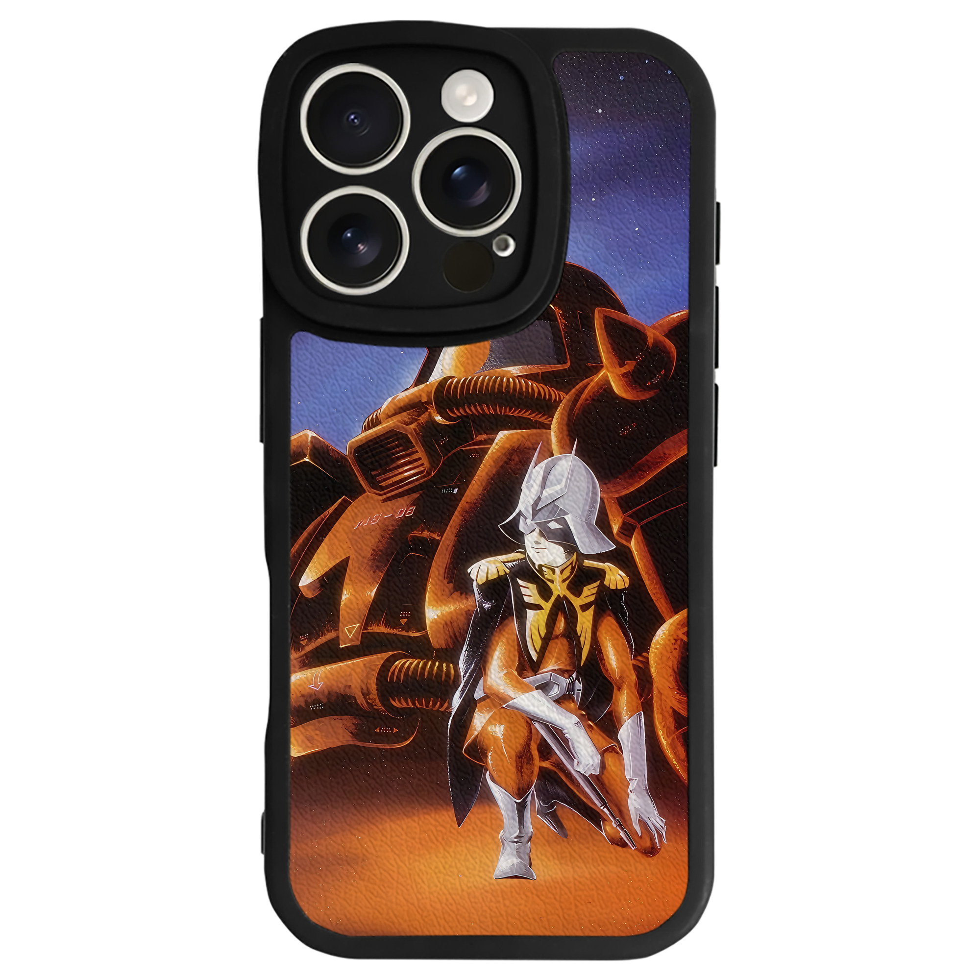 （画像用） 機動戦士ガンダム Mobile Suit Gundam 【iPhone 16シリーズ対応】シリコンスマホケース（レザー調） 材質：シリコン